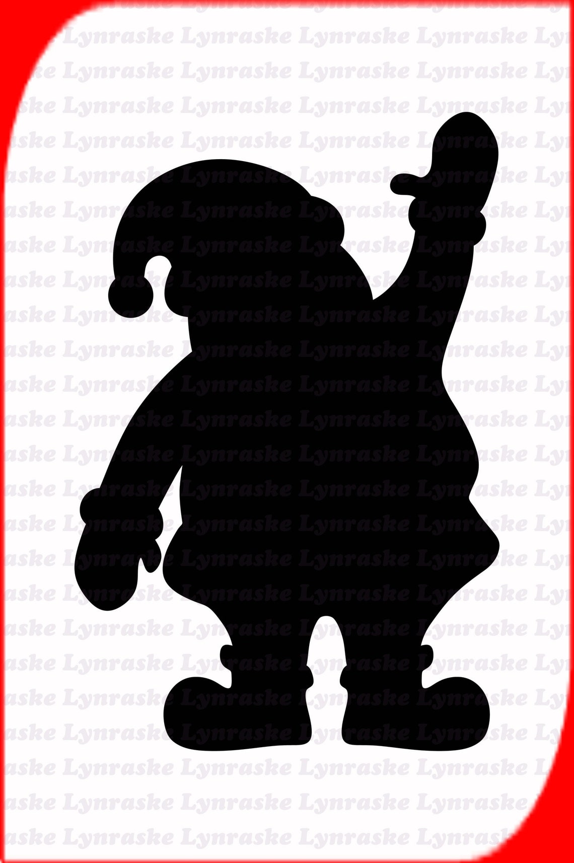 Santa Claus Silhouette SVG svg dxf Cricut Silhouette Cut | Etsy