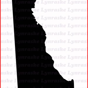 Delaware Silhouette SVG, svg, dxf, Cricut, Silhouette Cut File, Instant Download