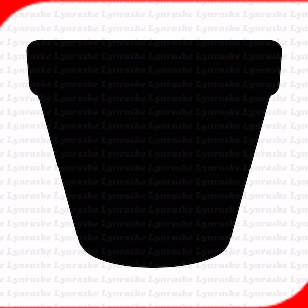 Flower Pot Silhouette SVG, svg, dxf, Cricut, Silhouette Cut File, Instant Download