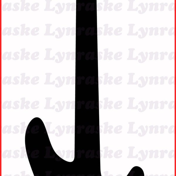 Bass Guitar Silhouette SVG, svg, dxf, Cricut, Silhouette Cut File, Instant Download