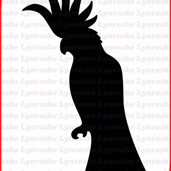 Cockatoo Silhouette SVG, svg, dxf, Cricut, Silhouette Cut File, Instant Download