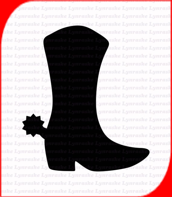 Cowboy Boot Silhouette SVG, Svg, Dxf, Cricut, Silhouette Cut File.