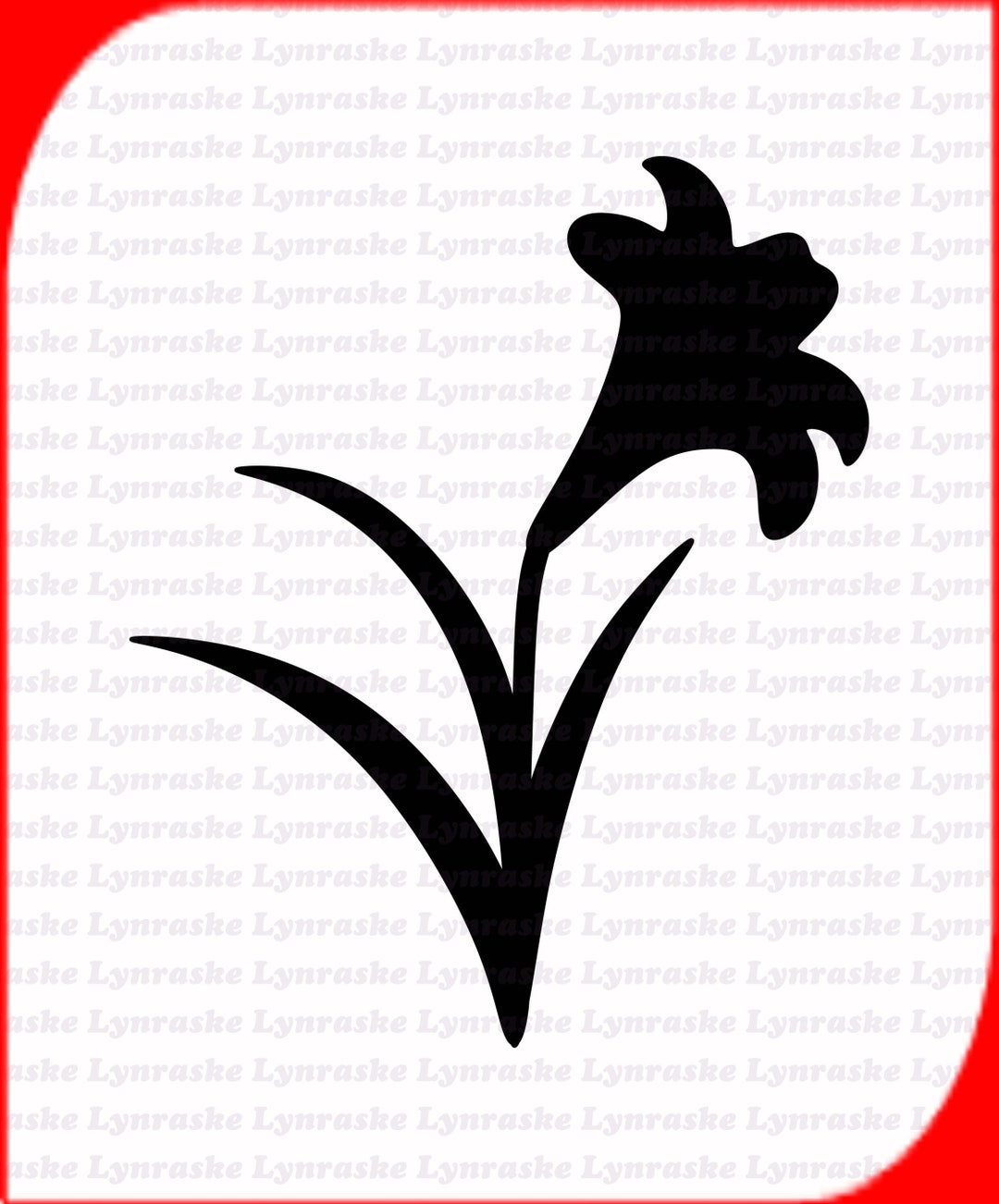 Easter Lily Silhouette SVG, Svg, Dxf, Cricut, Silhouette Cut File