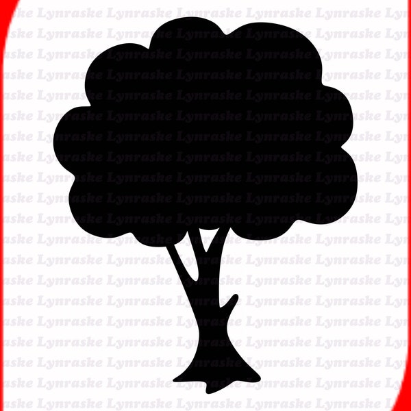 Apple Tree Silhouette SVG, svg, dxf, Cricut, Silhouette Cut File, Instant Download