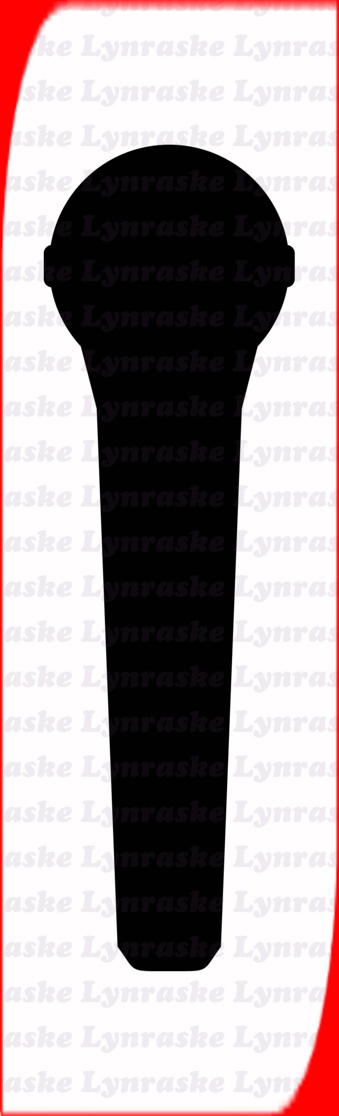 Microphone Silhouette SVG, Svg, Dxf, Cricut, Silhouette Cut File ...