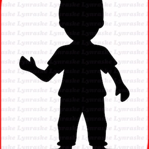Junge Silhouette SVG, Svg, Dxf, Cricut, Silhouette geschnitten Datei, Instant Download