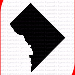 Washington Dc Silhouette SVG, svg, dxf, Cricut, arquivo de corte de silhueta, download instantâneo