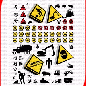 Veiligheid bouw pictogram silhouet vectoren SVG, svg, dxf, Cricut, silhouet snijden, Instant Download