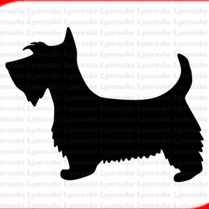 Chien Scottie Silhouette SVG, svg, dxf, Cricut, fichier de coupe Silhouette, téléchargement immédiat