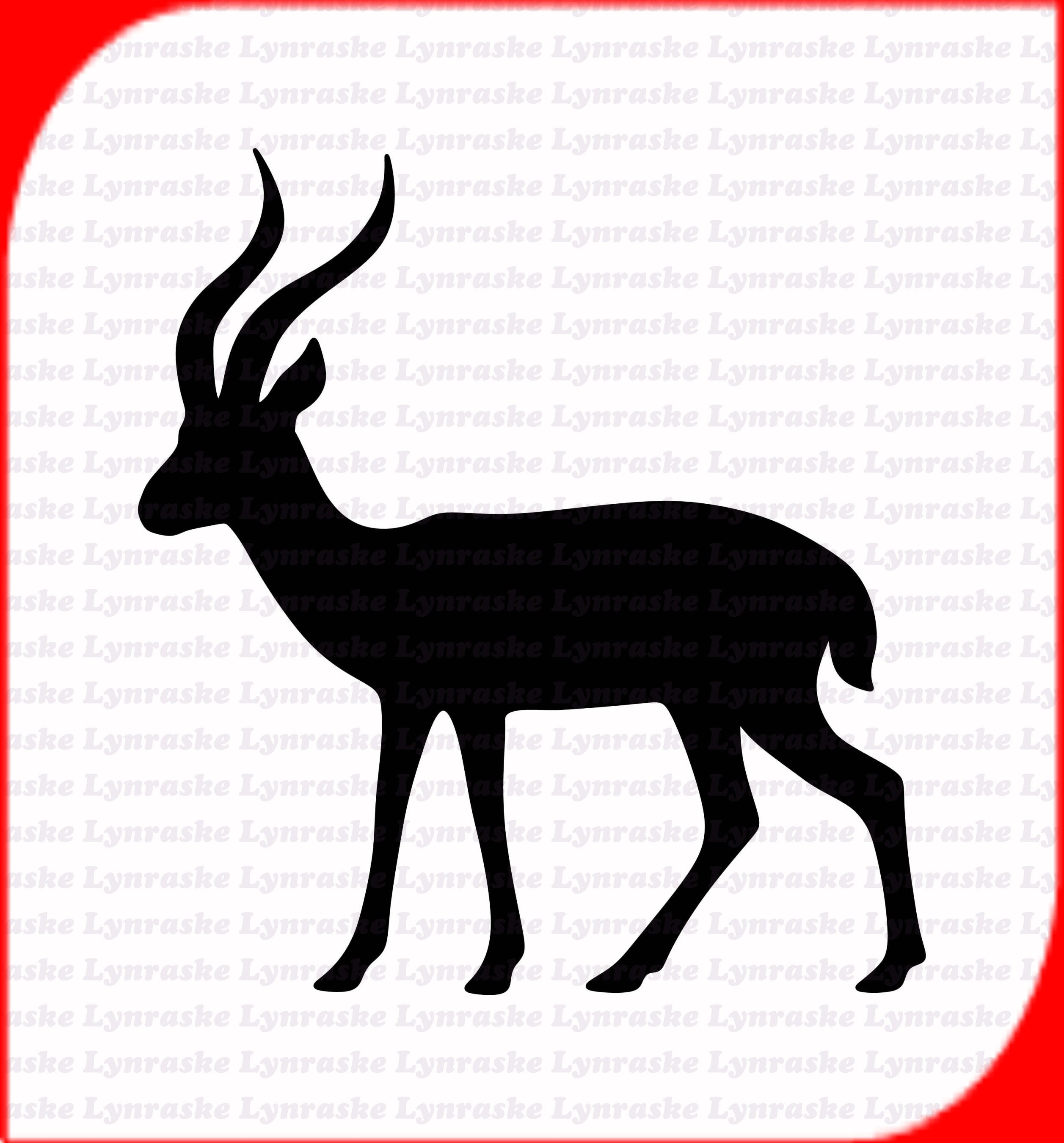 Gazelle Silhouette SVG svg dxf Cricut Silhouette Cut File Etsy