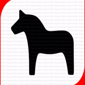 Dala Pferd Silhouette SVG, Svg, Dxf, Cricut, Silhouette geschnitten Datei, sofortiger Download