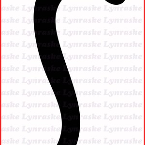 Katzenschwanz Silhouette SVG, svg, dxf, Cricut, Silhouette Cut File, Instant Download