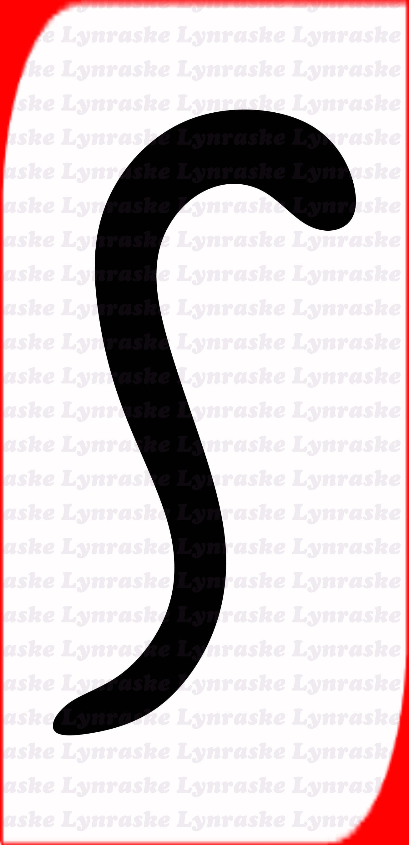 Cat Tail Silhouette SVG Svg Dxf Cricut Silhouette Cut Etsy