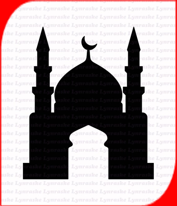 Moskee Silhouet SVG, Svg, Dxf, Cricut, Silhouette Cut File.