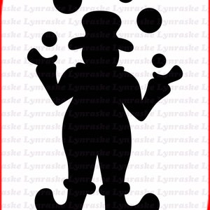 Silueta de payaso SVG, svg, dxf, Cricut, Silhouette Cut File, Descarga instantánea