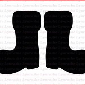 Silhueta de botas de Papai Noel SVG, svg, dxf, Cricut, arquivo de corte Silhouette, download instantâneo