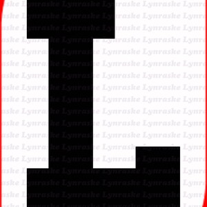 Letra L Silueta SVG, svg, dxf, Cricut, Silhouette Cut File, Descarga Instantánea