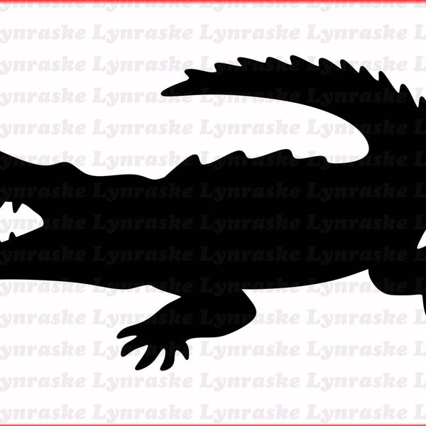 Crocodile Silhouette SVG, svg, dxf, Cricut, Silhouette Cut File, Instant Download