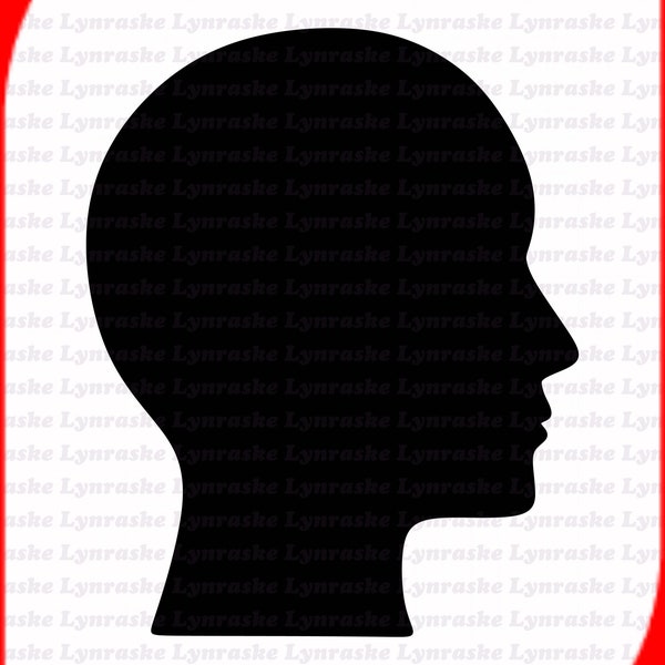 Human Head Silhouette SVG, svg, dxf, Cricut, Silhouette Cut File, Instant Download