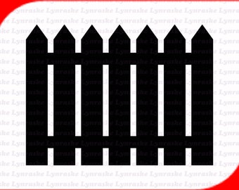 Picket Fence Silhouette SVG, svg, dxf, Cricut, Silhouette Cut File, Instant Download