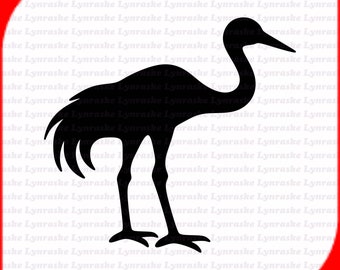 Crane Silhouette SVG, svg, dxf, Cricut, Silhouette Cut File, Instant Download