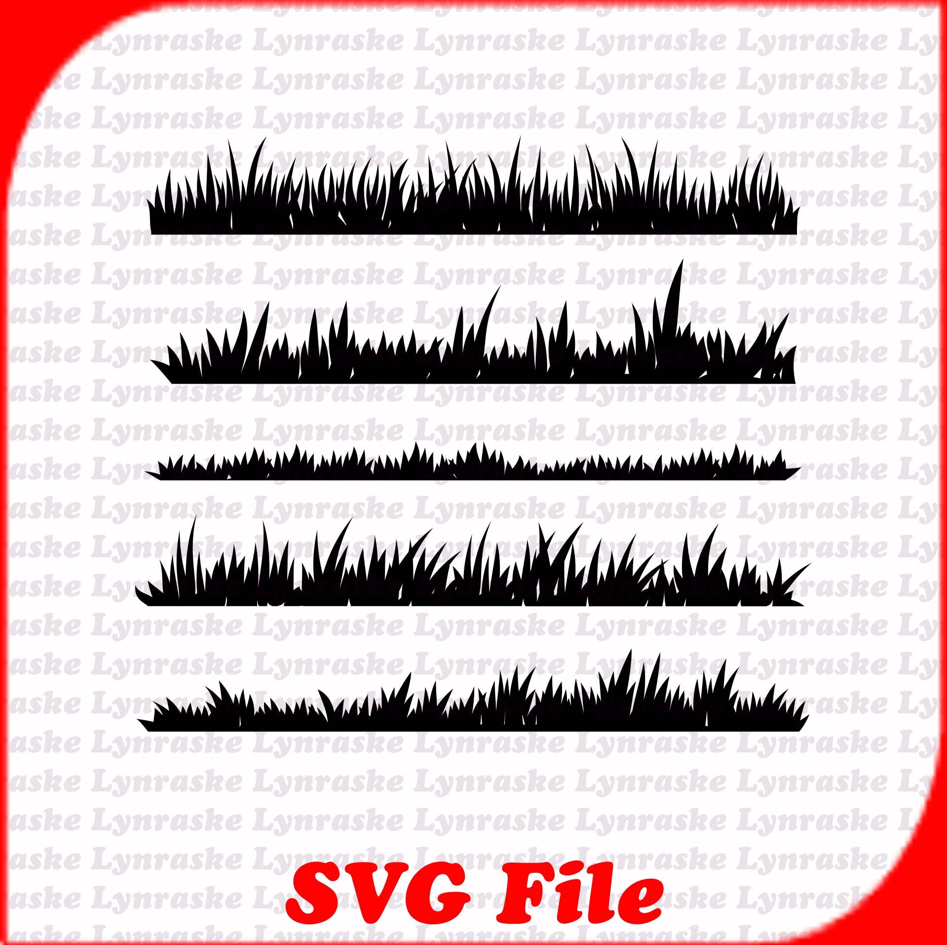 Download Grass Border Realistic Silhouette Vectors Svg Svg Dxf Etsy