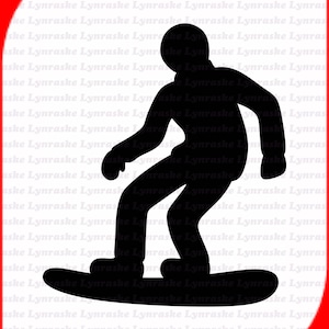 Snowboarder Silhouette SVG, svg, dxf, Cricut, Silhouette Schnittdatei, Instant Download