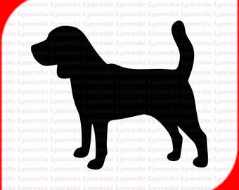 Beagle Silhouette SVG, svg, dxf, Cricut, Silhouette Cut File, Instant Download