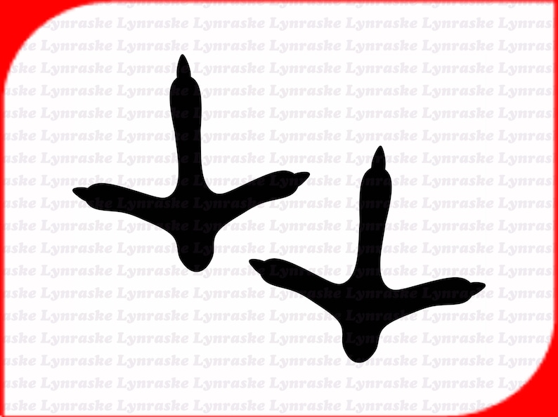 Turkey Feet Silhouette SVG svg dxf Cricut Silhouette Cut Etsy