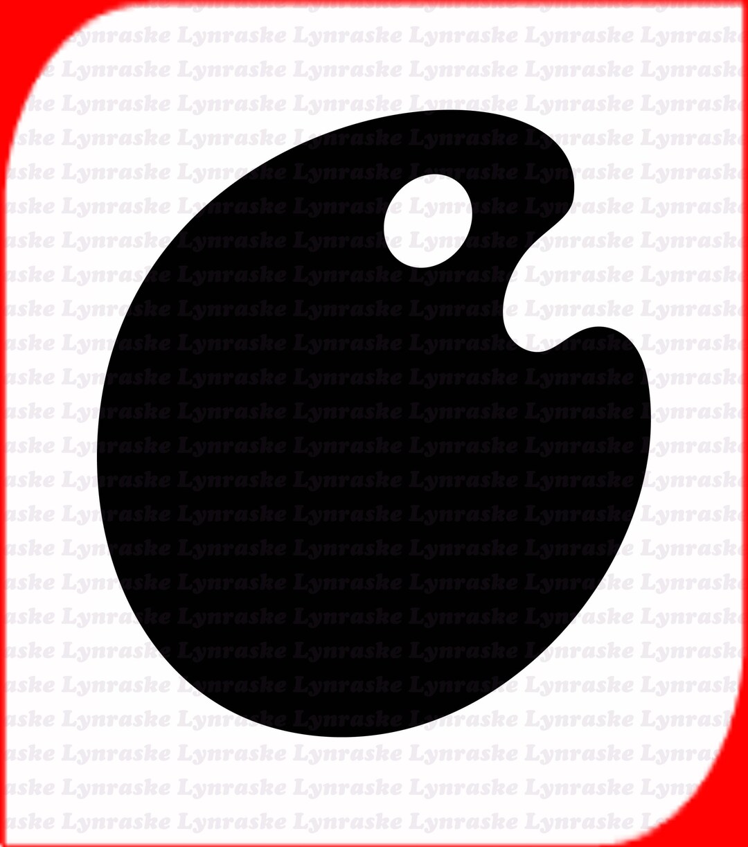 Paint Palette Silhouette SVG, Svg, Dxf, Cricut, Silhouette Cut File