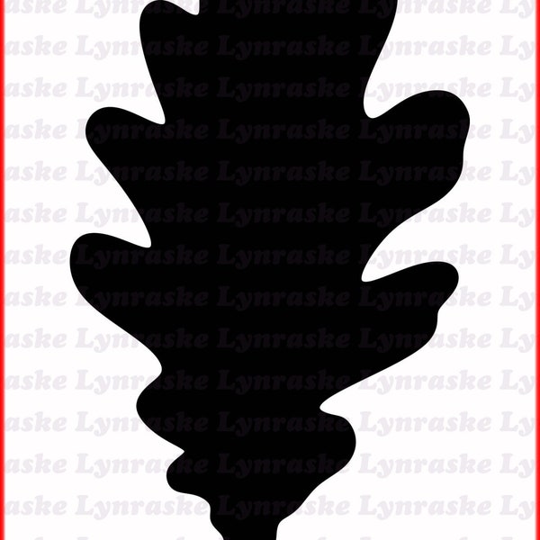 Oak Leaf Silhouette SVG, svg, dxf, Cricut, Silhouette Cut File, Instant Download