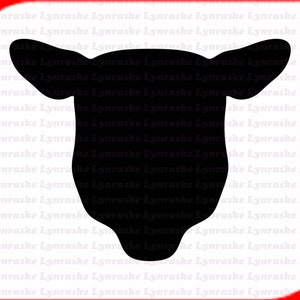 Silhouette di testa di pecora SVG, svg, dxf, Cricut, file di taglio Silhouette, download immediato