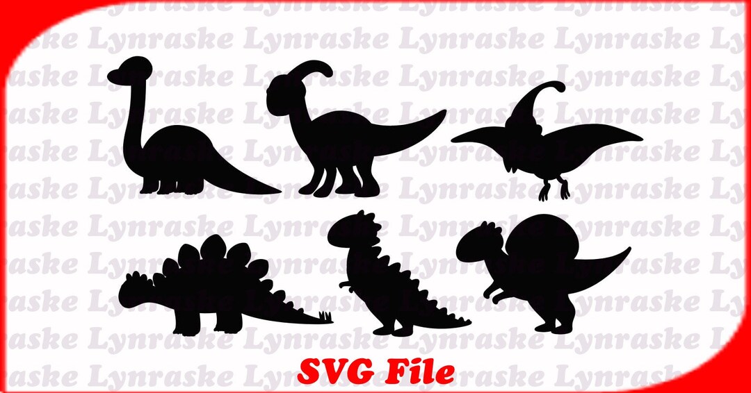 Dinosaur Silhouette Vectors SVG, Svg, Dxf, Cricut, Silhouette Cut File ...