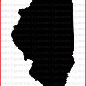 Illinois silhouet SVG, svg, dxf, Cricut, Silhouette Cut-bestand, Instant Download