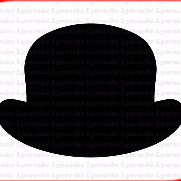 Bowler Hat Silhouette SVG, svg, dxf, Cricut, Silhouette Cut File, Instant Download