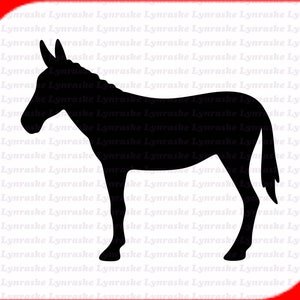 Muilezel silhouet SVG, svg, dxf, Cricut, Silhouetgesneden bestand, Instant Download