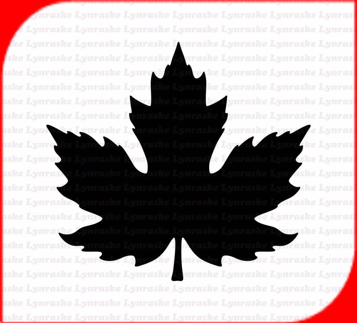 Maple Leaf Silhouette SVG, Svg, Dxf, Cricut, Silhouette Cut File ...