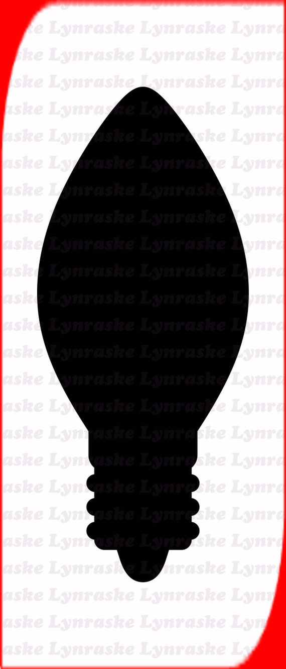 Christmas Light Bulb Silhouette SVG Svg Dxf Cricut | Etsy