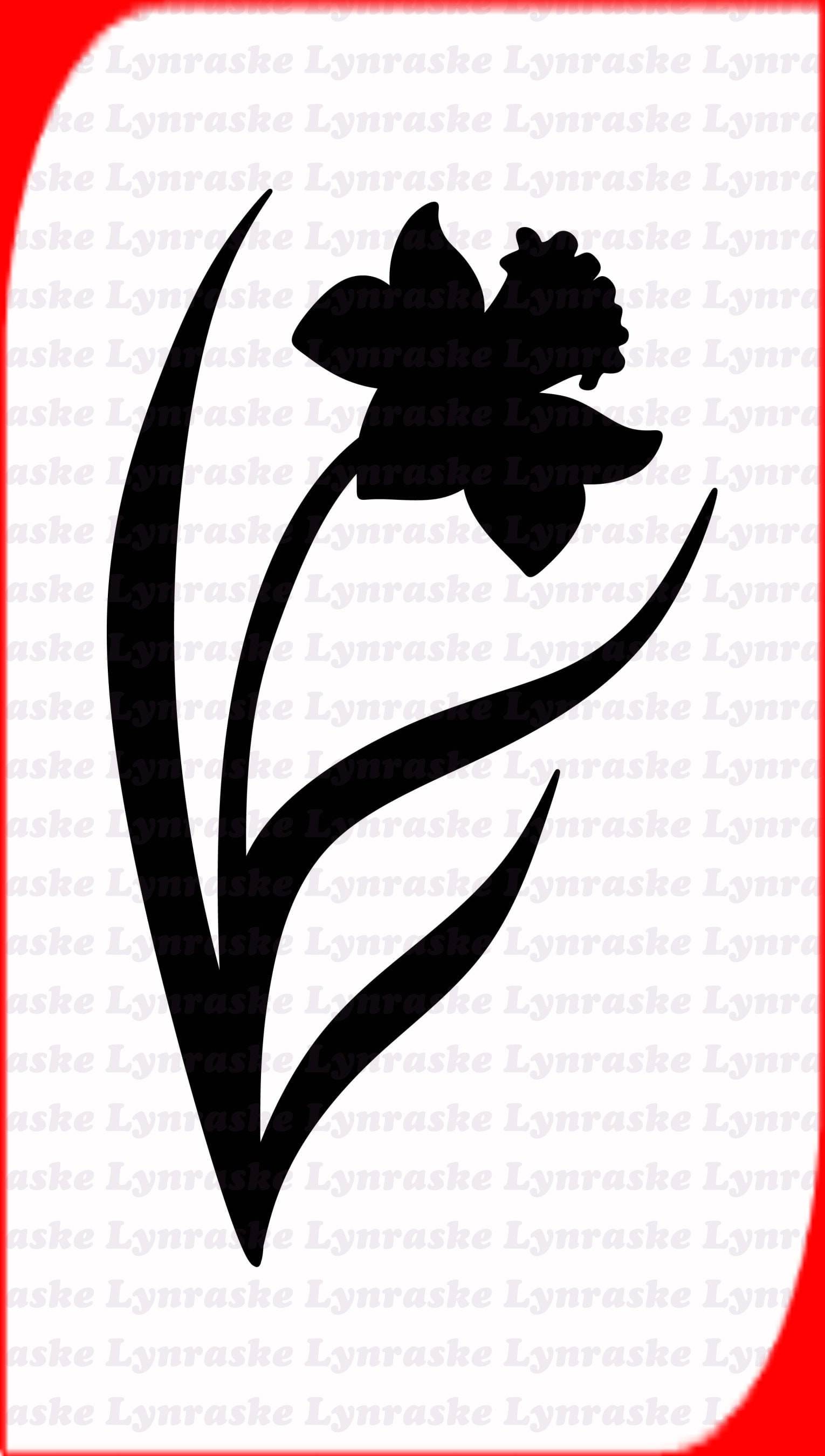 Daffodil Silhouette SVG Svg Dxf Cricut Silhouette Cut - Etsy UK