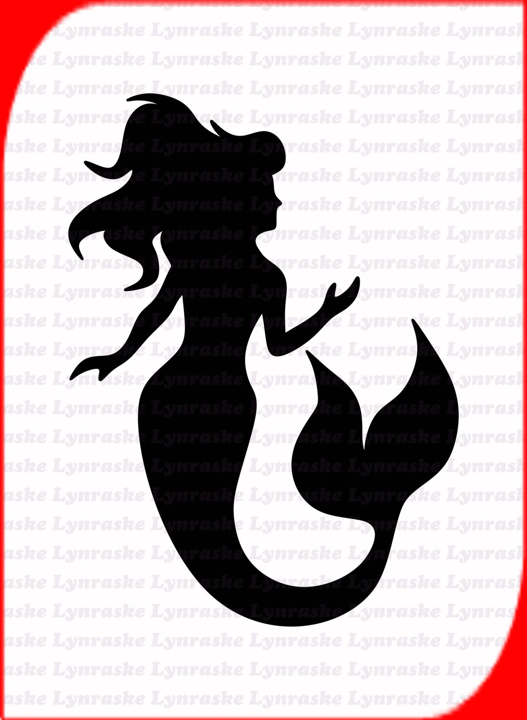 Mermaid Silhouette SVG, Svg, Dxf, Cricut, Silhouette Cut File, Instant