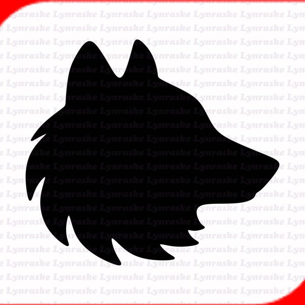 Wolf Head Silhouette SVG, svg, dxf, Cricut, Silhouette Cut File, Instant Download