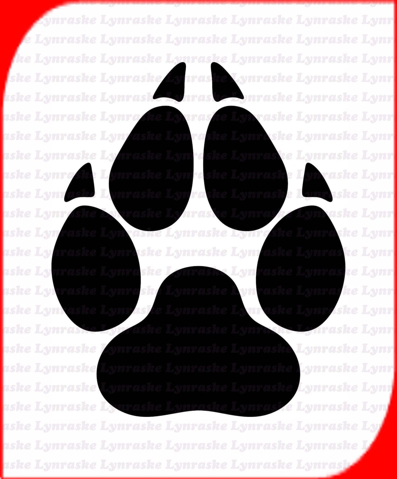 Wolf Paw Print Silhouette SVG Svg Dxf Cricut Silhouette Etsy