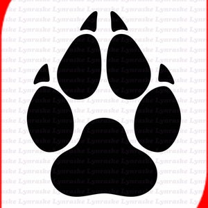 Wolf Paw Print Silhouette SVG, svg, dxf, Cricut, Silhouette Cut File, Instant Download