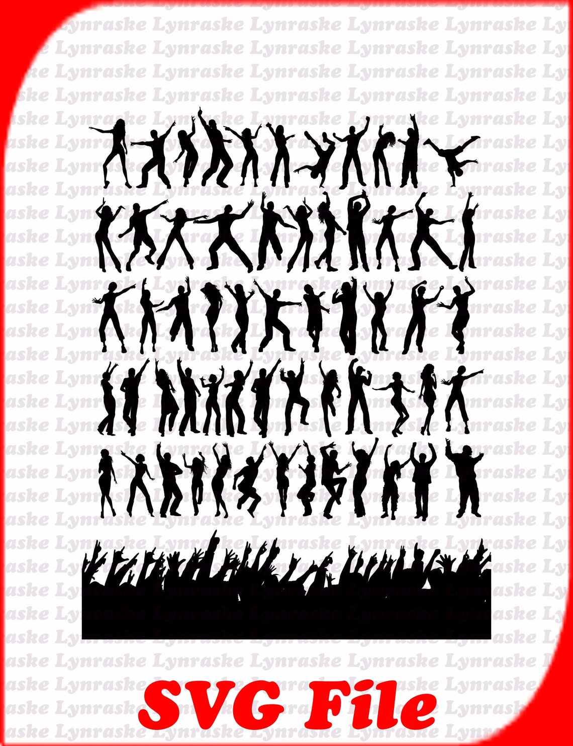 People Silhouette Vectors SVG 8 Svg Dxf Cricut Silhouette | Etsy