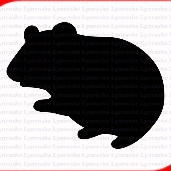 Hamster Silhouette SVG, svg, dxf, Cricut, Silhouette Cut File, Instant Download