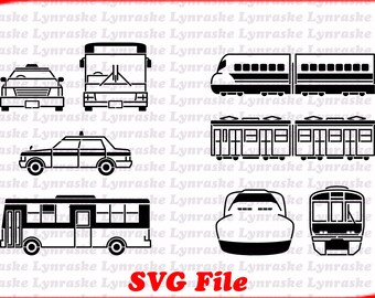 Vehicles Silhouette Vectors SVG 1, svg, dxf, Cricut, Silhouette Cut File, Instant Download