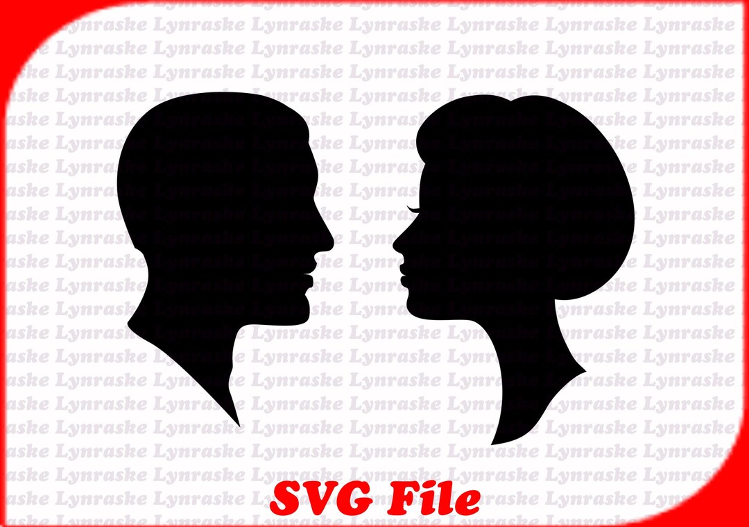 Creative Man and Woman Silhouette Vectors SVG 6, Svg, Dxf, Cricut ...