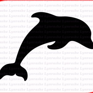 Delphin Silhouette SVG, Svg, Dxf, Cricut, Silhouette geschnitten Datei, Instant Download