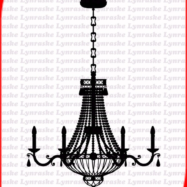 Ornate Chandelier Silhouette Vectors SVG 10, svg, dxf, Cricut, Silhouette Cut File, Instant Download