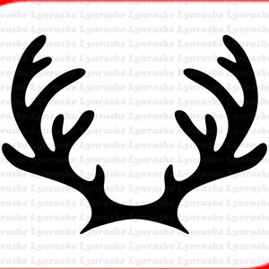 Renne Antlers Silhouette SVG, svg, dxf, Cricut, Silhouette Cut File, Download istantaneo